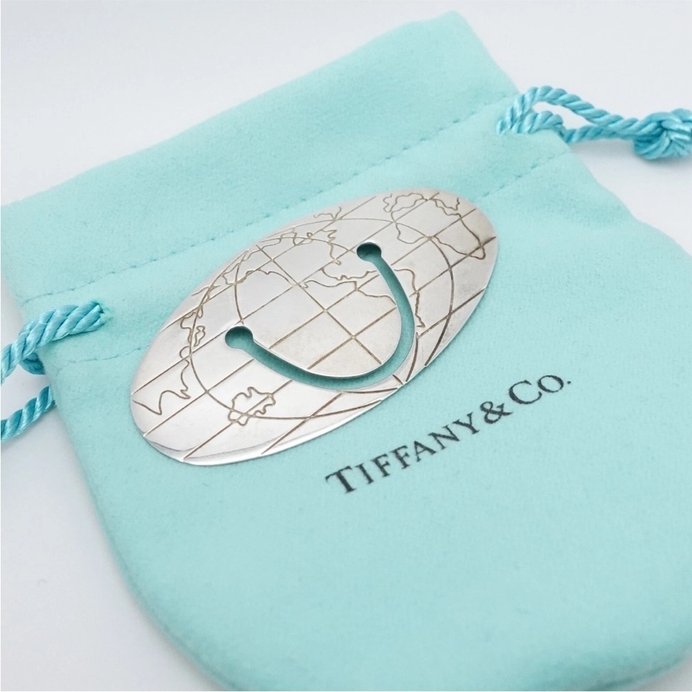 1998 Tiffany & Co. Sterling Silver World Map Bookmark Authenticated Vintage Rare